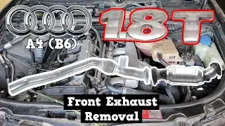 Снятие/установка передней выхлопной системы Audi A4 (1.8T Quattro)