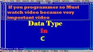 Data Types in C (HINDI/URDU)||C Language Tutorial ||C programming Language (Hindi) Part-1