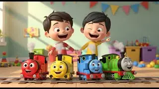 Quatro Pequeños Trencitos de Juguete Choo Choo | Canciones Infantiles y Rimas para Niños