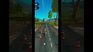 Downhill road racing 🎮✨ #MountainRoad #DownhillDrive #GameScenery