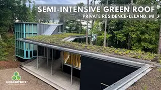 Semi-Intensive Green Roof Design-Build | 3,040 Native Plants | Leland, MI by @inhabitectllc4364