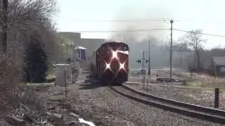 Canadian Pacific Engine Smoking on NS 206 Train