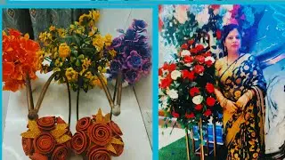 Diy Beautiful Flowers 🌺 Eva Glitter Foar sheet  Marking #diy #craftyhome #artandcraft #craft 