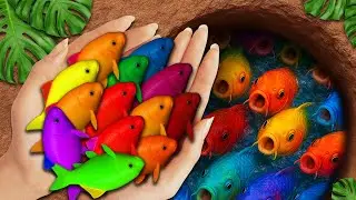 Epic Egg Aquarium Unboxing &ndash; Giant Colored Eggs Reveal Koi & Swordfish! 🥚🐟