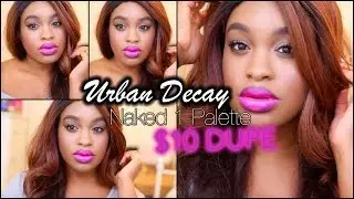 Urban Decay Naked 1 Palette $10 DUPE || W7 Lightly Toasted || Purple Lip Tutorial