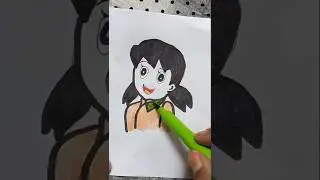 Cute shizuka art video for kids #youtubeshort #vairalshot #art #kidart #shorts