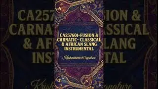 ENGLISH-CA257601-FUSION & CARNATIC- CLASSICAL & AFRICAN SLANG INSTRUMENTAL