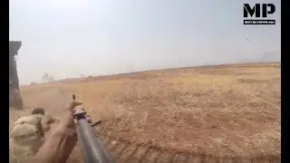 Syria War 2017 POV -  Rebels  launching an assault through an open field