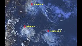 3 Tropical Cyclones Dancing in the Indian Ocean