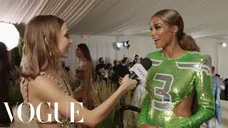 Ciara's Enchanting NFL Met Gala Homage | Met Gala 2021 With Emma Chamberlain | Vogue
