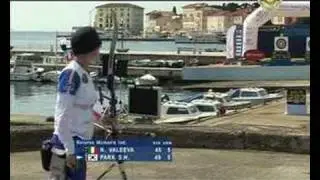 Natalia Valeeva v Park Sung-Hyun – recurve women bronze | Porec 2008 Archery World Cup stage 2