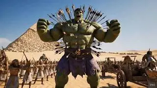 Hulk Brothers team up to confront Pharoah. | AI Superhero short film