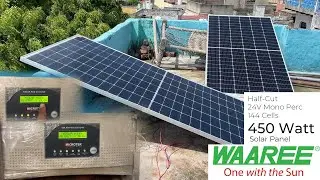Unboxing & Review : WAAREE 450Wp Solar Panel + Microtek 2035 VA Inverter! ☀️🔋