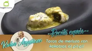 Receta de Tacos de merluza con kokotxas al pil-pil por Martín Berasategui