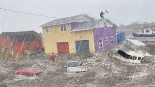 Hurricane Lee landfall in Halifax, Nova Scotia and New England