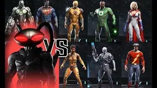 BLACK MANTA VS PREMIERE SKINS - All UNIQUE Intro Dialogues | INJUSTICE 2