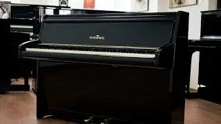 Sehr sch&ouml;nes kleines Schimmel Klavier, Schwarz poliert. Nur 135,5 cm BREIT!