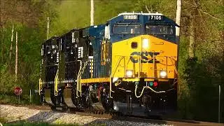 New and shiny: CSX CM44AH tests with new NS AC44C6MsThen MBTA 1030 comes out again at Wabtec Erie!