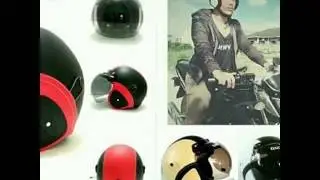 08976200054, JUAL HELM RETRO BOGO CREAM MERAH HITAM BIRU PUTIH