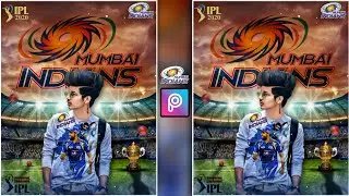 Picsart Mumbai indians Photo Editing 💙 | ipl Mumbai indians Photo Editing | ipl editing picsart Mi🔥