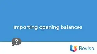 Importing opening balances