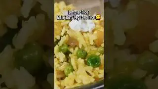 Leftover Rice se Tasty Veg Fried Rice 😋 | Quick Dinner Recipe #shortsfeed #cooking #indianfood