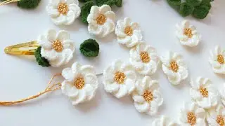 Örgü  Katlı Çiçek  Yapımı