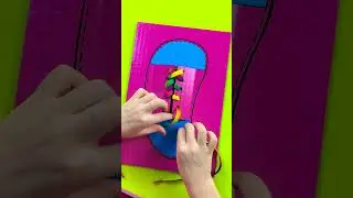 Toddler Learning Hack ✨ How Mimi Tied Her Shoes (DIY Cardboard Tutorial) | Kids Fun & Education