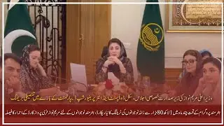 Special meeting chaired by CM Maryam Nawaz, Briefing on the Skill Development and Entrepreneurship