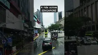 A glimpse of Singapore! Onboard the top deck of a city bus.  #singapore #travel #travelvlog