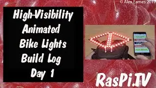 High-visibility Animated Bike Lights Day 1 Build