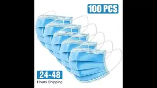 100pcs Face Mouth Mask Disposable Protect 3 Layers Filter Dustproof Earloop Non Woven Mouth Masks 48