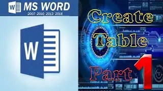 MS Word Table Part-I