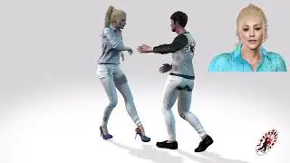 Salsa styling animated dance tutorial video to 
