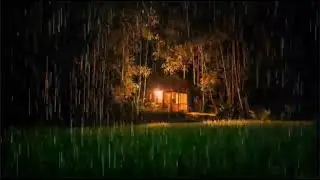 Rain & Crickets in Bamboo Forest | Calm Rural Night Sounds