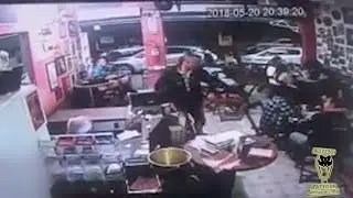 Defender Smoke Checks Robber in Restaurant | Active Self Protection