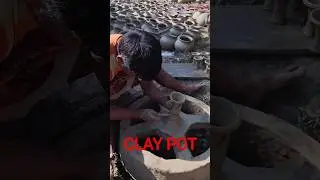 Easy Clay Pot Making Tutorial 🧒🤍🛻 #shorts #claypot