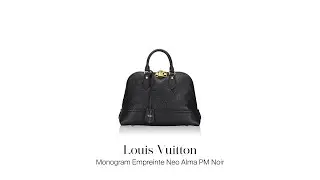 Titip Jual Tas Branded Second: Louis Vuitton Monogram Empreinte Neo Alma PM Noir