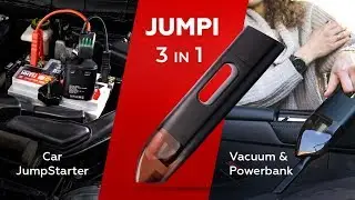 Jumpi 3 in 1 Car Jumpstarter, Vacuum & Powerbank !!!