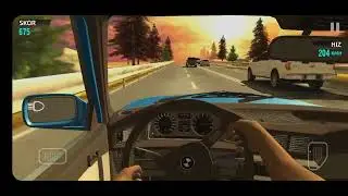 dangerous and fast car driving game on longest highway / creative commons