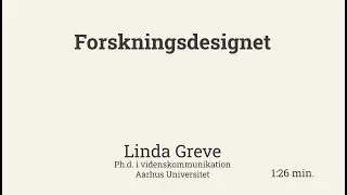 Forskningsdesignet