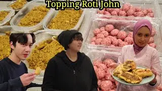 Prep Untuk Stok Makanan Beku Di Freezer, Topping Roti John & Daging Untuk Asam Manis Bebola Daging.
