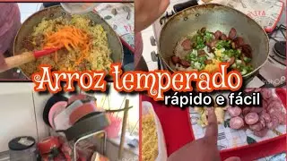 FIZEMOS ARROZ TEMPERADO | ALMO&Ccedil;O SIMPLES DE DOMINGO | ORGANIZEI A COZINHA 