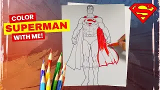 Easy Superhero Coloring for Kids | Superman Coloring Page |Color with Arisha #superhero