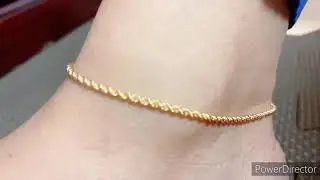 K18 Japan Gold Rope chain anklet