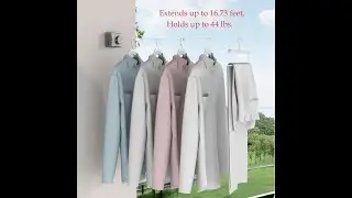 Qiviluto Retractable Clothesline Indoor Clothes Line for Hanging Dry and Wet Clothes on Heavy Duty