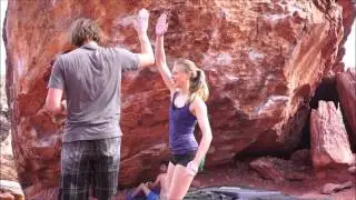 A Very Hot Day Bouldering in Red Rocks
