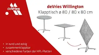 dekoVries Willington Tisch &oslash; 80 / 80 x 80 cm - rund oder eckig