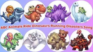 ABC Animal Dinosaur Escape Song 🦖🌪️🌋 Kids Learn Alphabet, Animals & Disasters | Gon Gon Edu