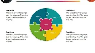 How to make an animated 5 points puzzle diagram in PowerPoint